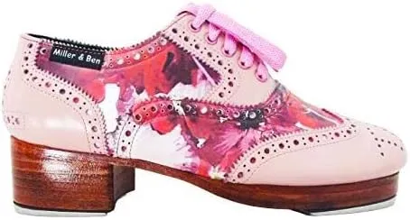 Miller & Ben Tap Shoes; Triple Threat; Baby Pink & Springtime Royal Professional Tap Shoes