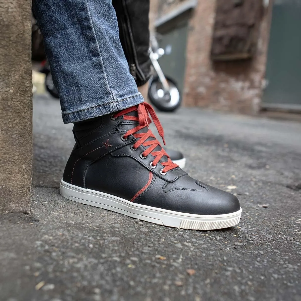Milwaukee Leather Men's Motorcycle Reinforced Street Biker Casual Riding Shoes Leather Suede Canvas - 10.5