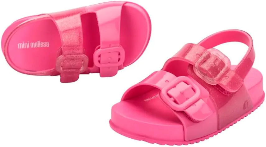 mini melissa Cozy Jelly Sandals for Babies & Toddlers - Summer Sandal w/Adjustable Back Strap, Jelly Shoes for Girls & Boys