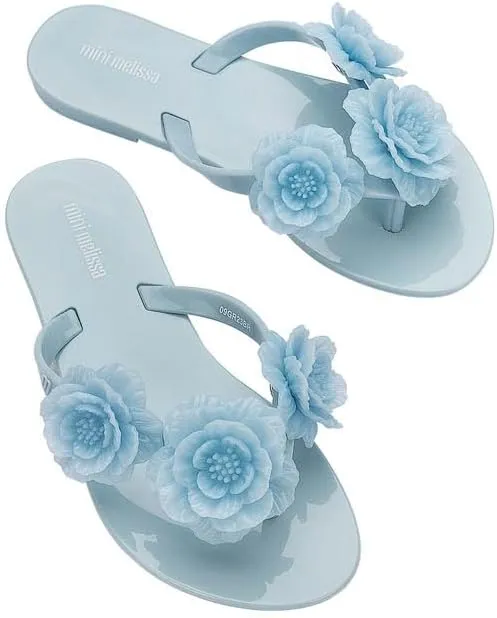 mini melissa Harmonic Collection Girls Flip Flops - Kids Slip On Sandals, Jelly Shoes