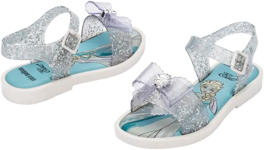 mini melissa Mar Girls Sandals - Bubble Jelly Sandal, Summer Sandals for Girls, Adjustable Ankle Strap, Kids Jelly Shoes