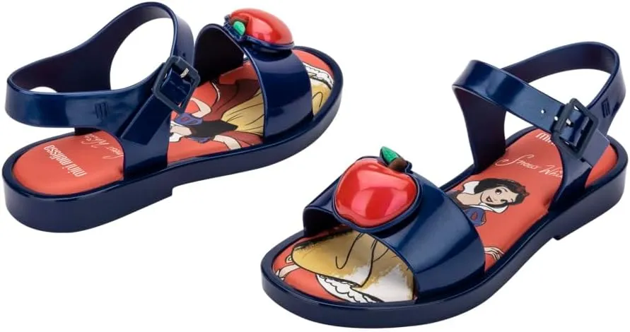 mini melissa Mar Girls Sandals - Bubble Jelly Sandal, Summer Sandals for Girls, Adjustable Ankle Strap, Kids Jelly Shoes