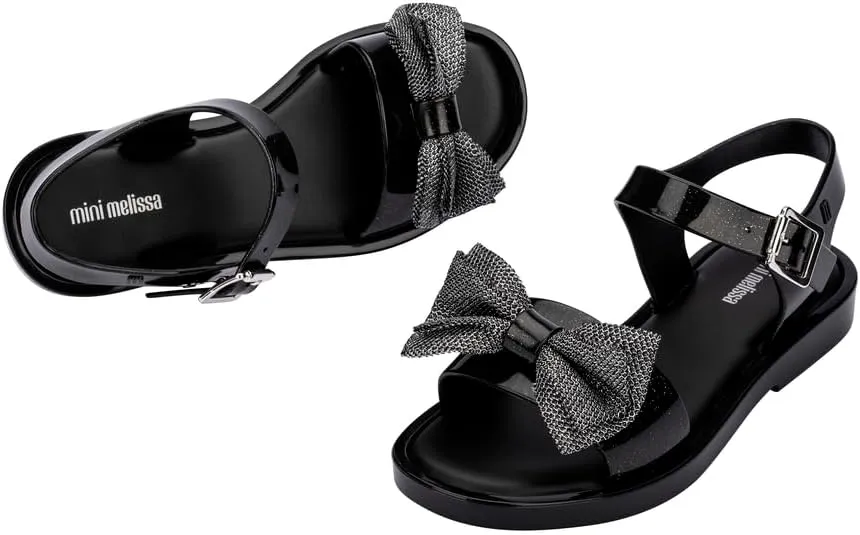mini melissa Mar Girls Sandals - Bubble Jelly Sandal, Summer Sandals for Girls, Adjustable Ankle Strap, Kids Jelly Shoes