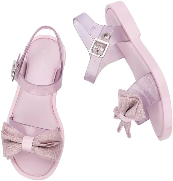 mini melissa Mar Girls Sandals - Bubble Jelly Sandal, Summer Sandals for Girls, Adjustable Ankle Strap, Kids Jelly Shoes