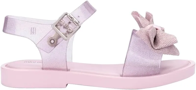 mini melissa Mar Girls Sandals - Bubble Jelly Sandal, Summer Sandals for Girls, Adjustable Ankle Strap, Kids Jelly Shoes