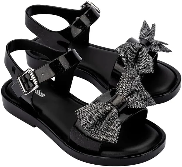 mini melissa Mar Girls Sandals - Bubble Jelly Sandal, Summer Sandals for Girls, Adjustable Ankle Strap, Kids Jelly Shoes