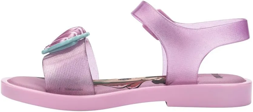 mini melissa Mar Girls Sandals - Bubble Jelly Sandal, Summer Sandals for Girls, Adjustable Ankle Strap, Kids Jelly Shoes
