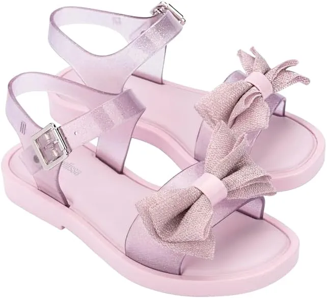 mini melissa Mar Girls Sandals - Bubble Jelly Sandal, Summer Sandals for Girls, Adjustable Ankle Strap, Kids Jelly Shoes