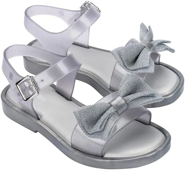 mini melissa Mar Girls Sandals - Bubble Jelly Sandal, Summer Sandals for Girls, Adjustable Ankle Strap, Kids Jelly Shoes