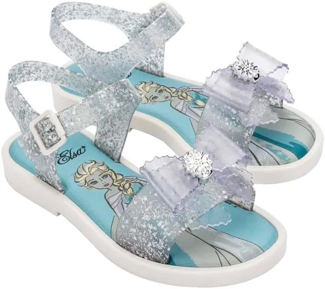 mini melissa Mar Girls Sandals - Bubble Jelly Sandal, Summer Sandals for Girls, Adjustable Ankle Strap, Kids Jelly Shoes