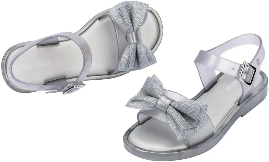mini melissa Mar Girls Sandals - Bubble Jelly Sandal, Summer Sandals for Girls, Adjustable Ankle Strap, Kids Jelly Shoes