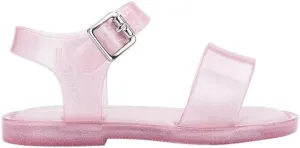 mini melissa Mar Hot Sandals for Babies & Toddlers - Sparkly Sandals w/Heart Buckle & Bow for Baby Girls, Kids Jelly Shoes