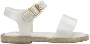 mini melissa Mar Hot Sandals for Babies & Toddlers - Sparkly Sandals w/Heart Buckle & Bow for Baby Girls, Kids Jelly Shoes