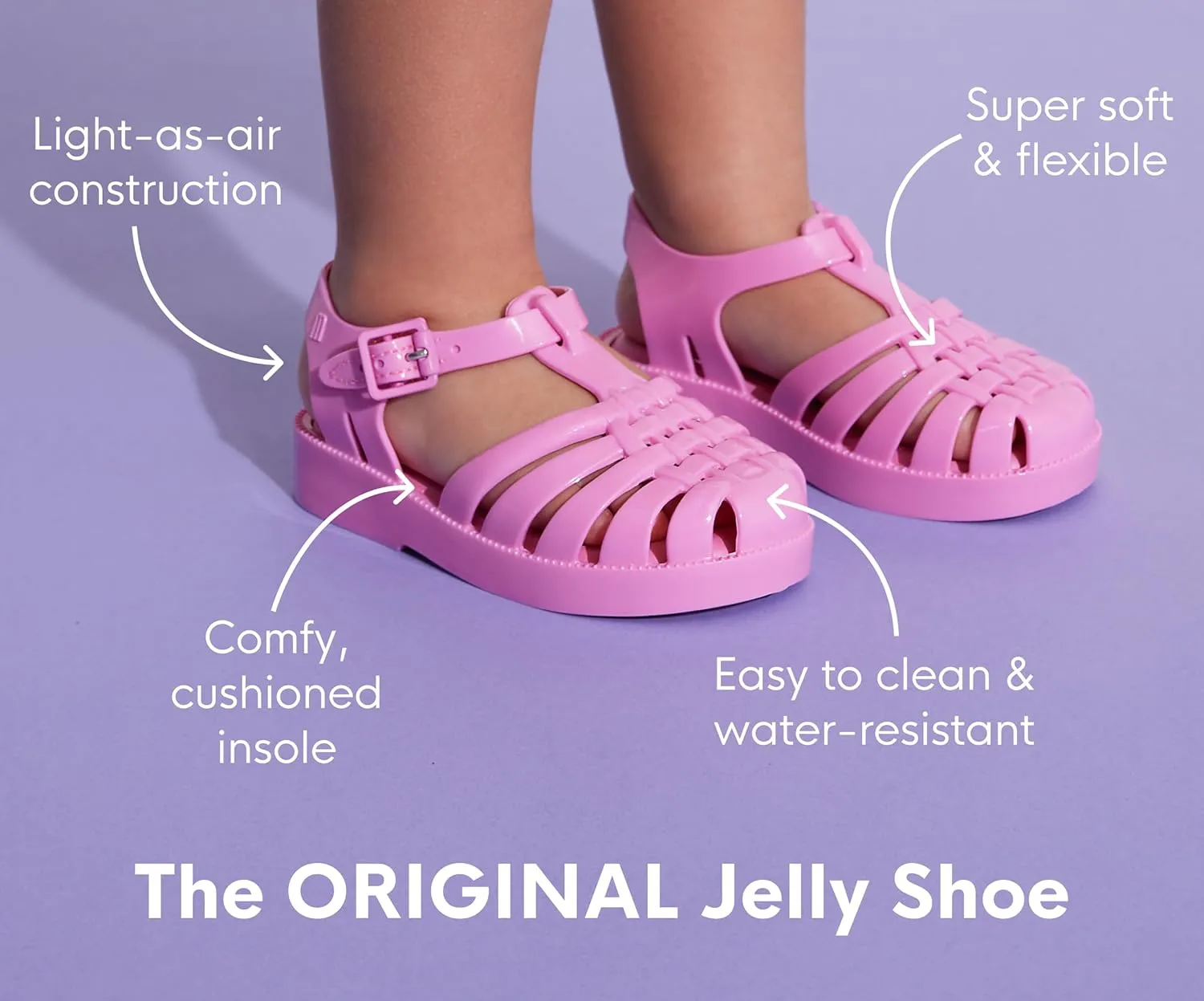 mini melissa Possession Kids Sandal - Comfortable Fisherman Style Kid's Jelly Shoes for Toddlers and Girls, Adjustable Fit