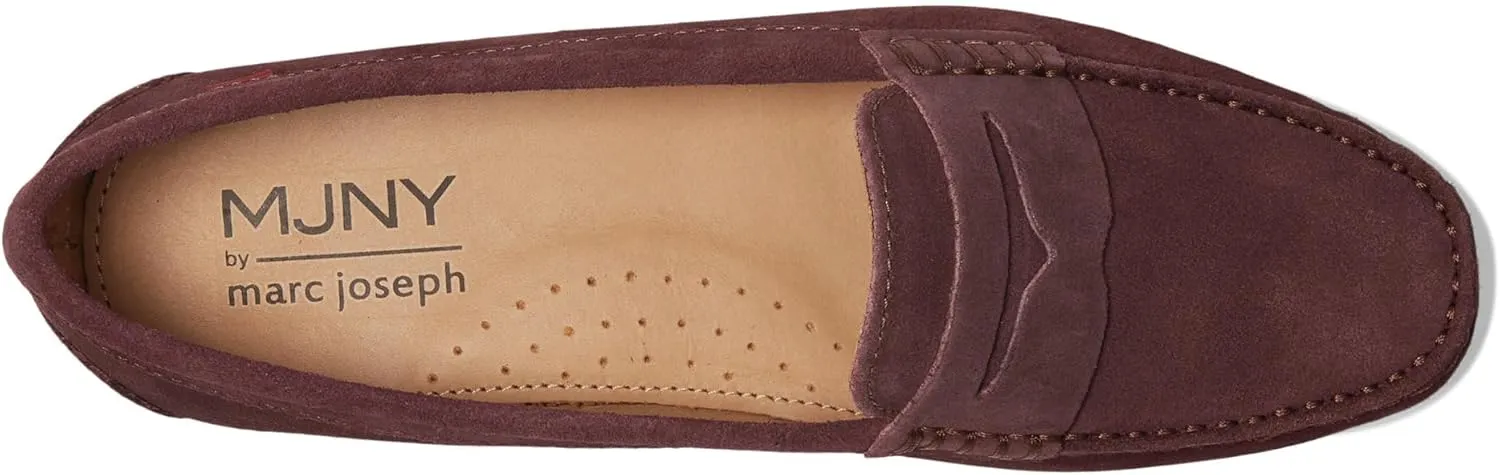 MJNY Womens Casual Comfortable Genuine Leather Lightweight Driving Moccasins Classic Fashion Penny Slip On Ladies Driving Loafer Flat Shoes
