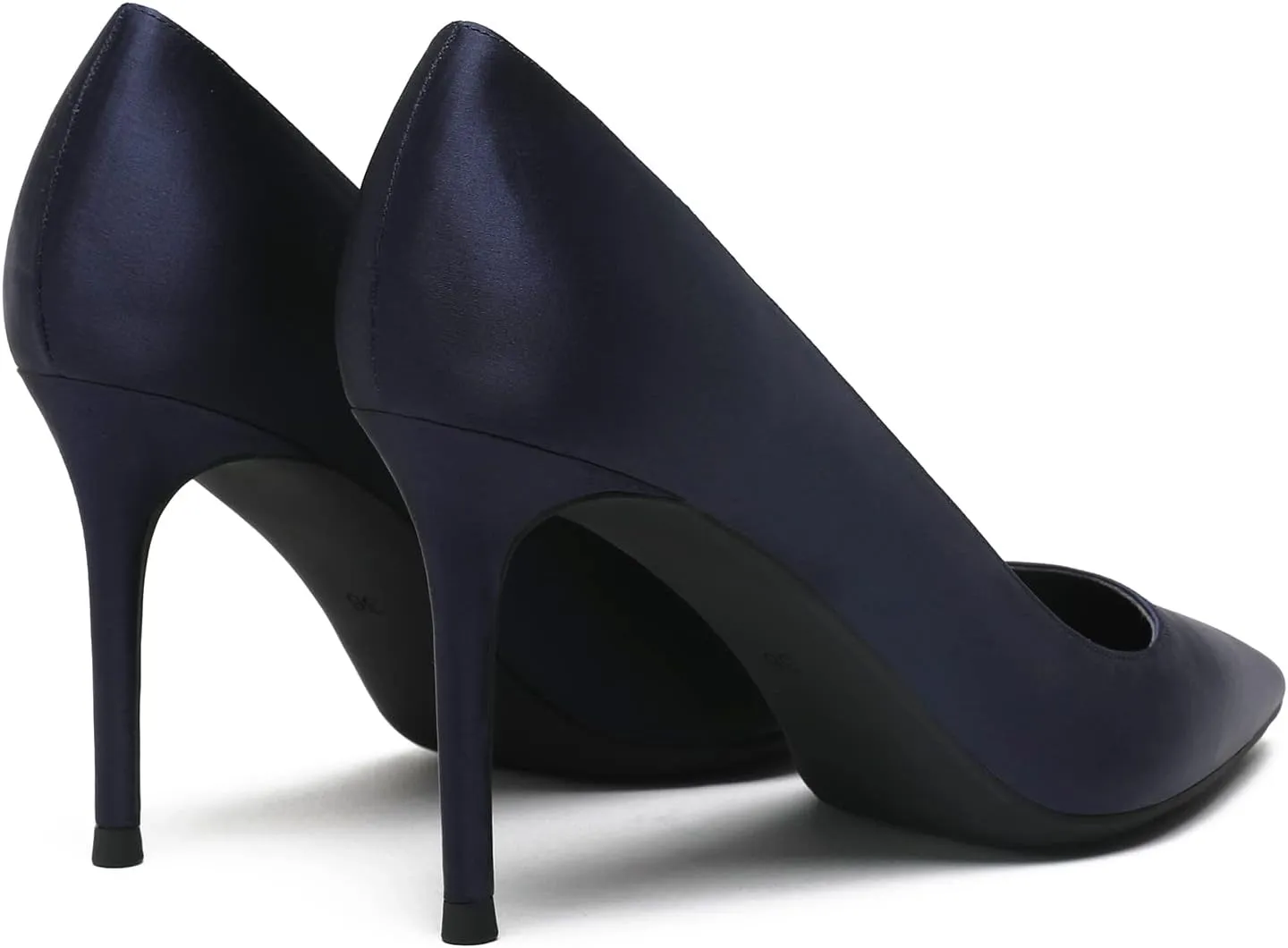 MOOMMO Women Classic High Heels Pumps Shoes Pointed Toe Slip On Satin Heels Stiletto Dress Shoes Pointed Closed Toe 3" Kitten Heel Sandals Office Ladies Bridal Wedding Party Formal Basic 4-13 M US