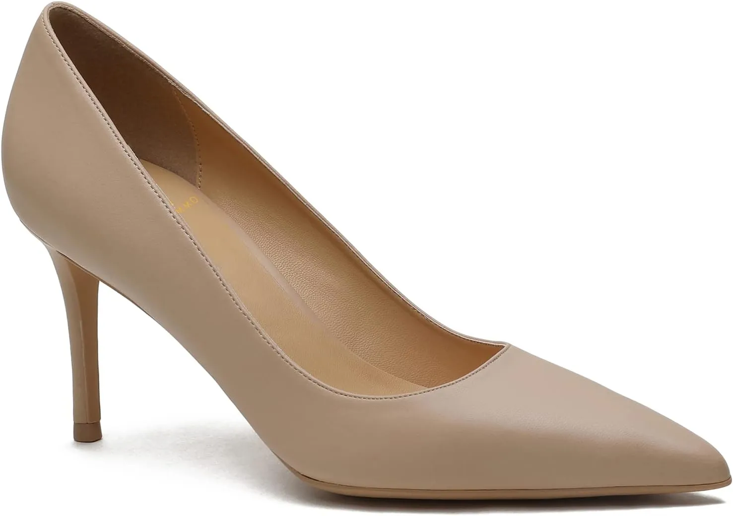 MOOMMO Women Classic High Heels Pumps Shoes Pointed Toe Slip On Satin Heels Stiletto Dress Shoes Pointed Closed Toe 3" Kitten Heel Sandals Office Ladies Bridal Wedding Party Formal Basic 4-13 M US