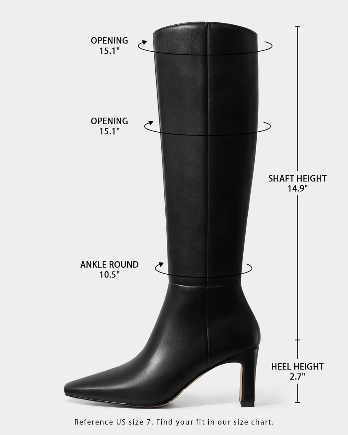 MUCCCUTE Knee High Boots for Women Tall Boots Chunky Heel Square Toe with Side Zipper Pull On Fall Long Boots