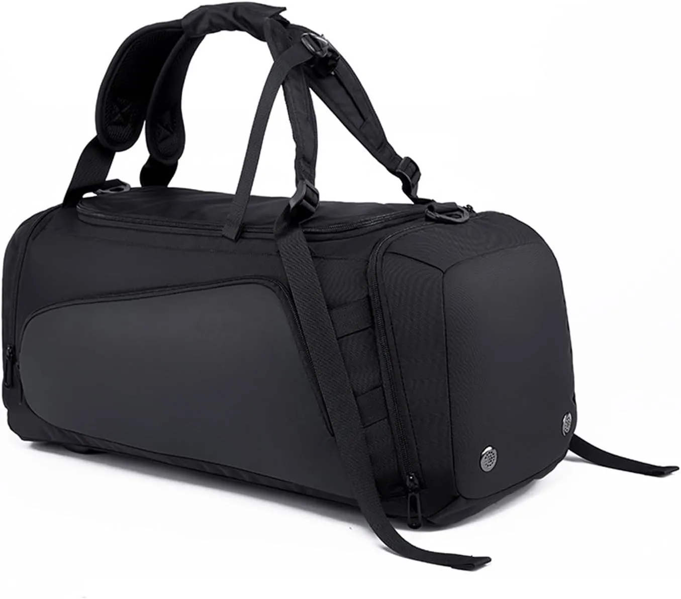 Multifunction Large Capacity Men Travel Bag Waterproof Duffle Bag for Travel Backpack Hand Luggage Bags with Shoe Pouch (Gray : Black)