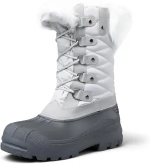 mysoft Women's Snow Boots Warm Insulated Faux Fur Lined Waterproof Mid-Calf Winter Boots