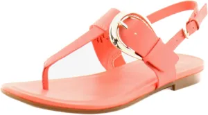 Naturalizer Womens Taylor T-Strap Slingback Flat Sandal