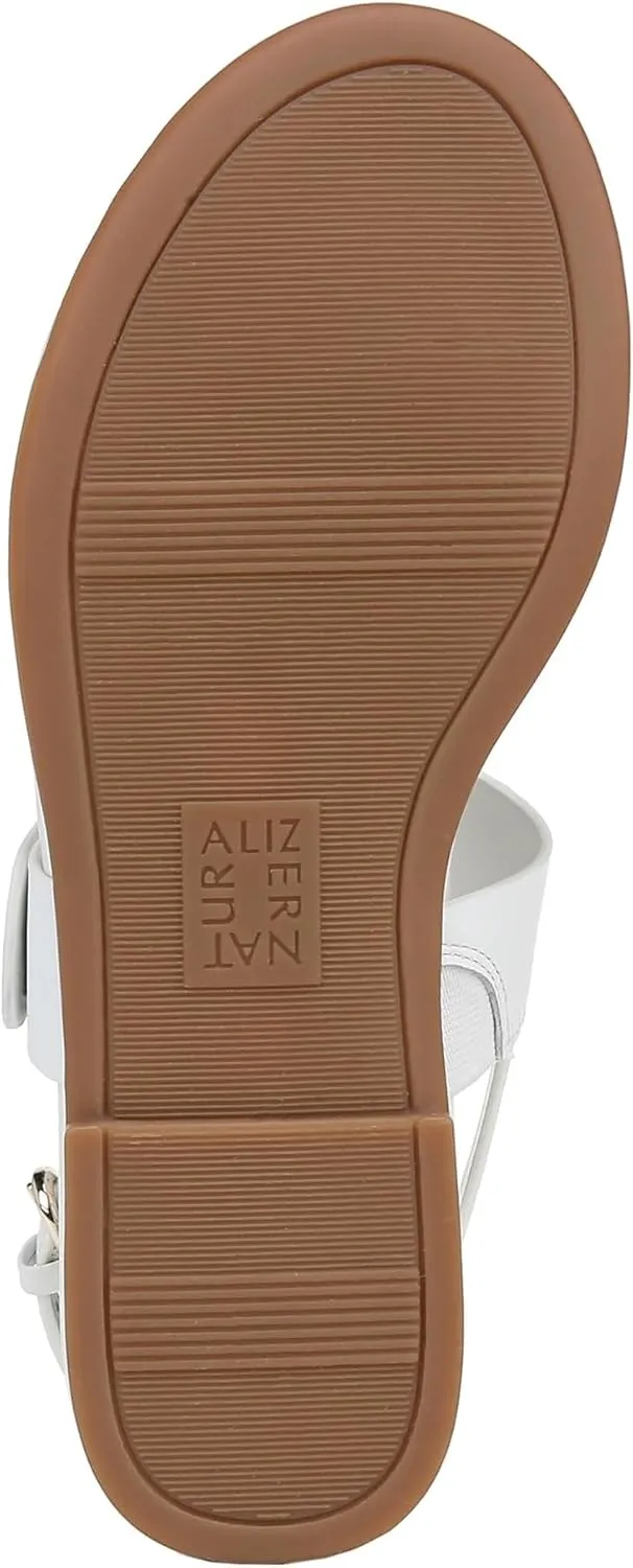 Naturalizer Womens Taylor T-Strap Slingback Flat Sandal