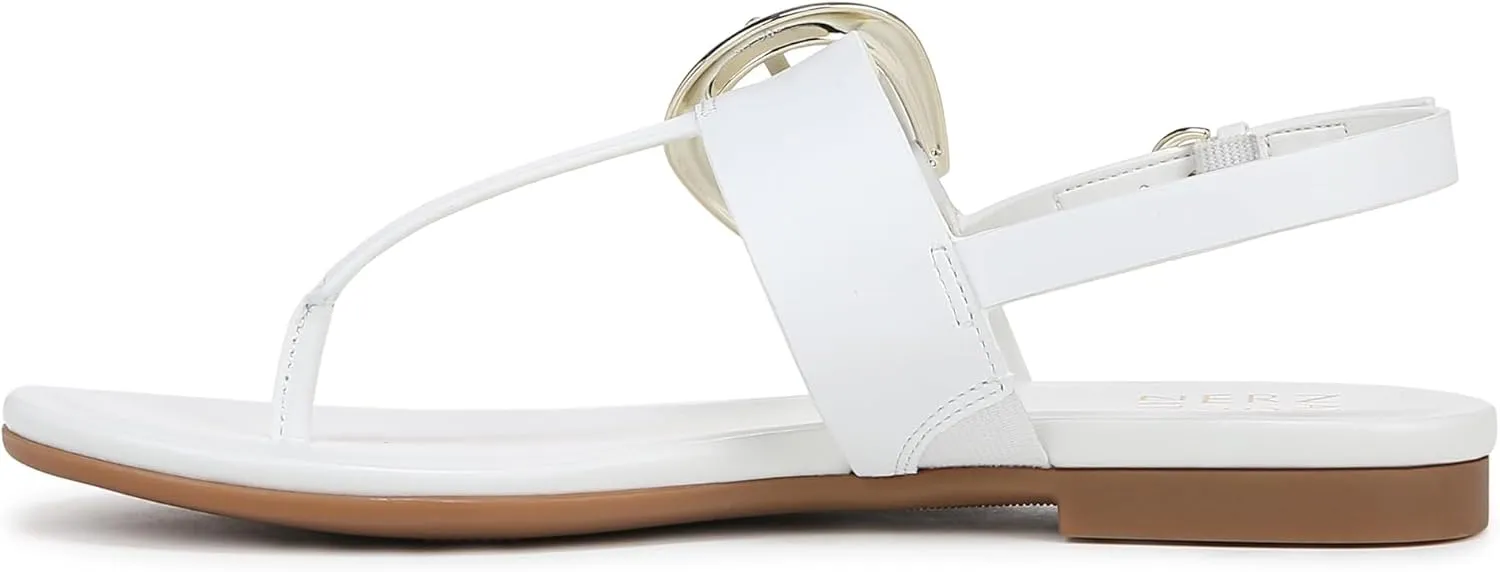 Naturalizer Womens Taylor T-Strap Slingback Flat Sandal
