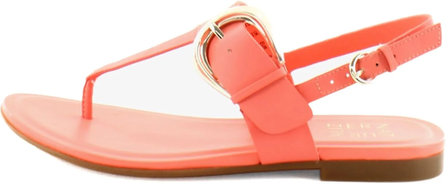 Naturalizer Womens Taylor T-Strap Slingback Flat Sandal
