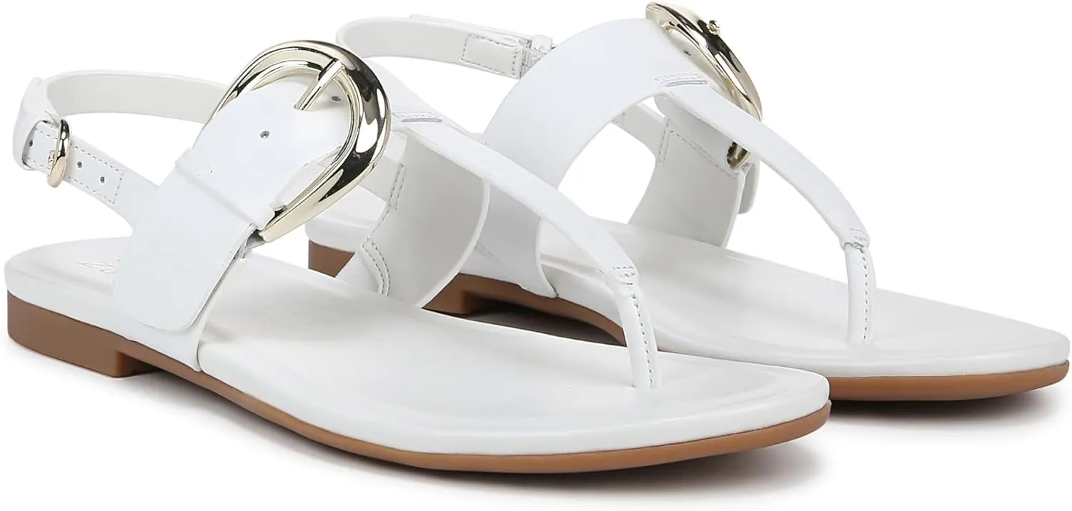 Naturalizer Womens Taylor T-Strap Slingback Flat Sandal