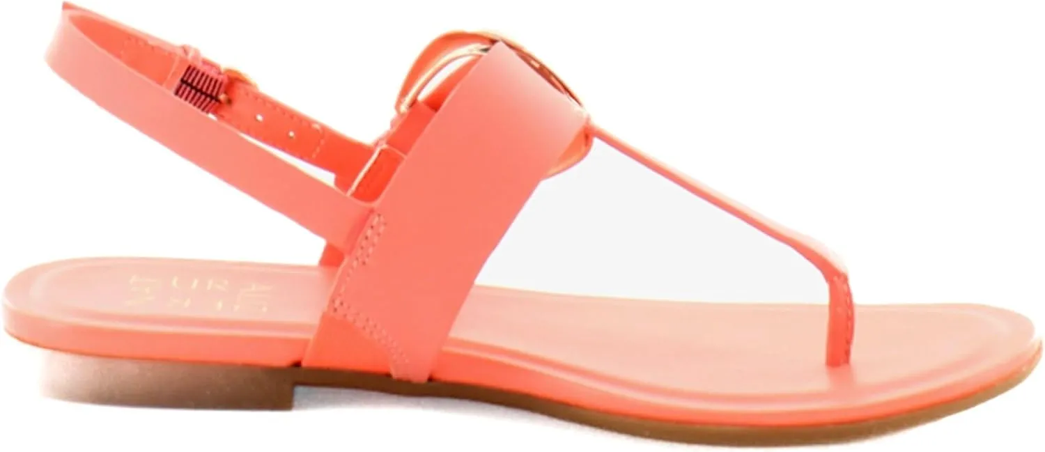 Naturalizer Womens Taylor T-Strap Slingback Flat Sandal