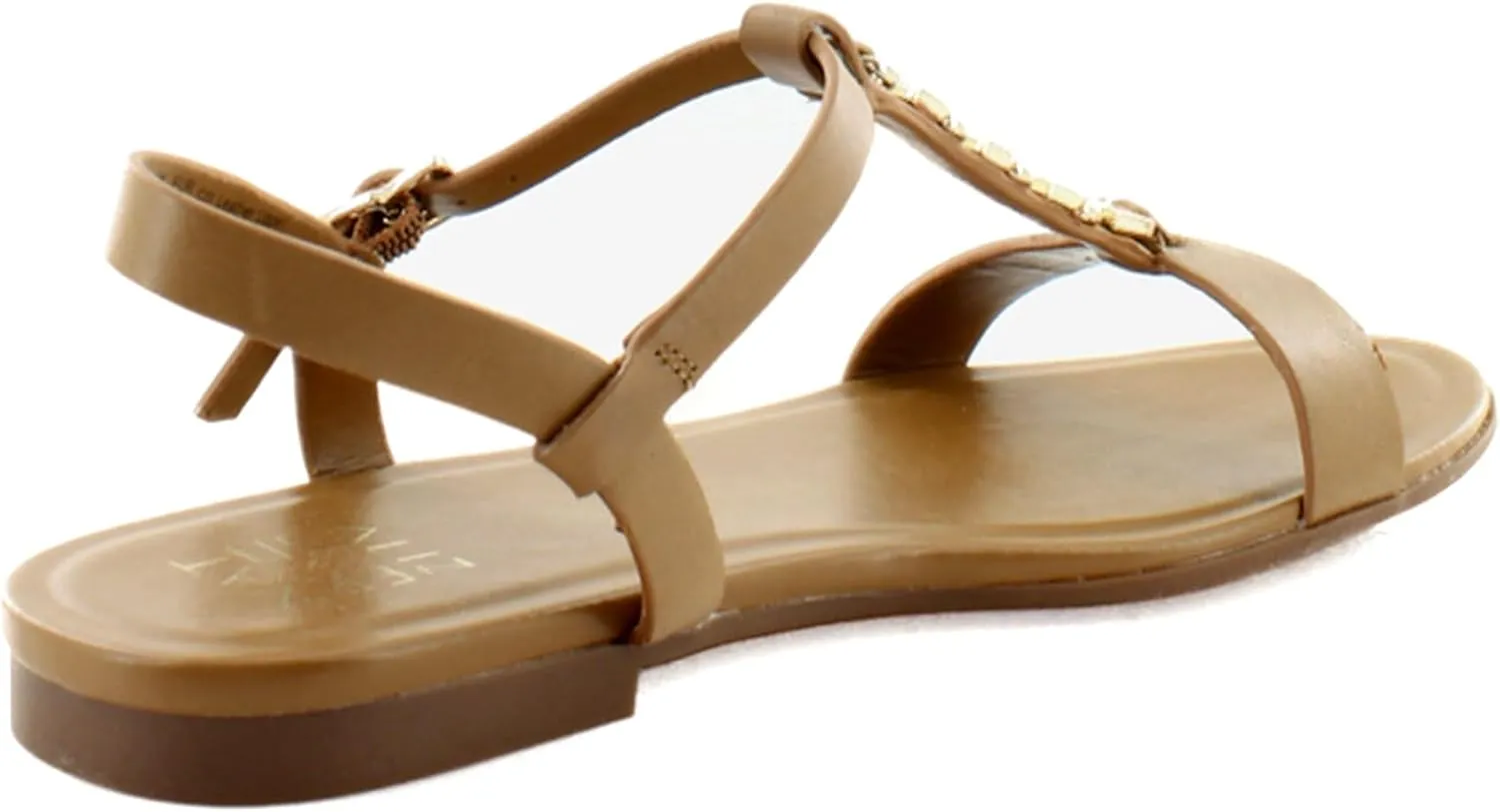 Naturalizer Womens Teach Chain-link Detail Flat Sandal