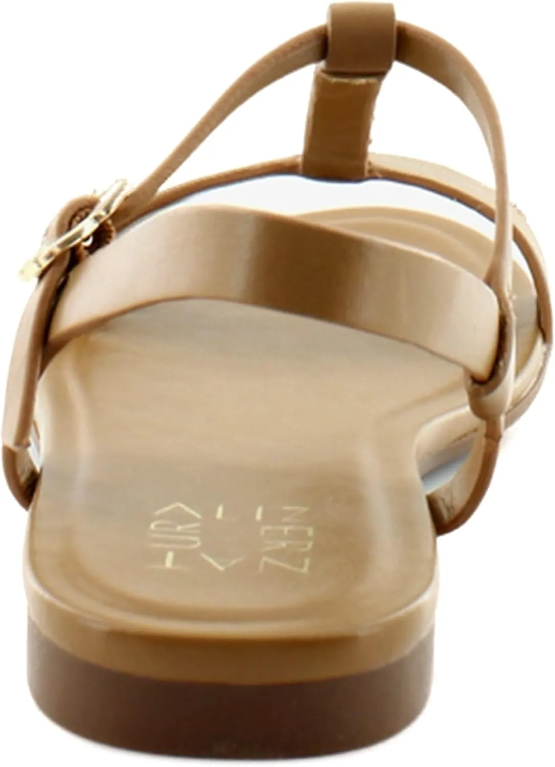 Naturalizer Womens Teach Chain-link Detail Flat Sandal