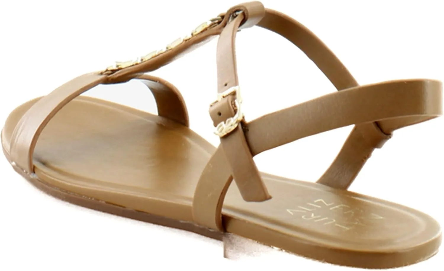 Naturalizer Womens Teach Chain-link Detail Flat Sandal