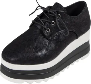 New Women's Round Toe Lace Up Platform Platform Shoes Casual Shoes Women 9