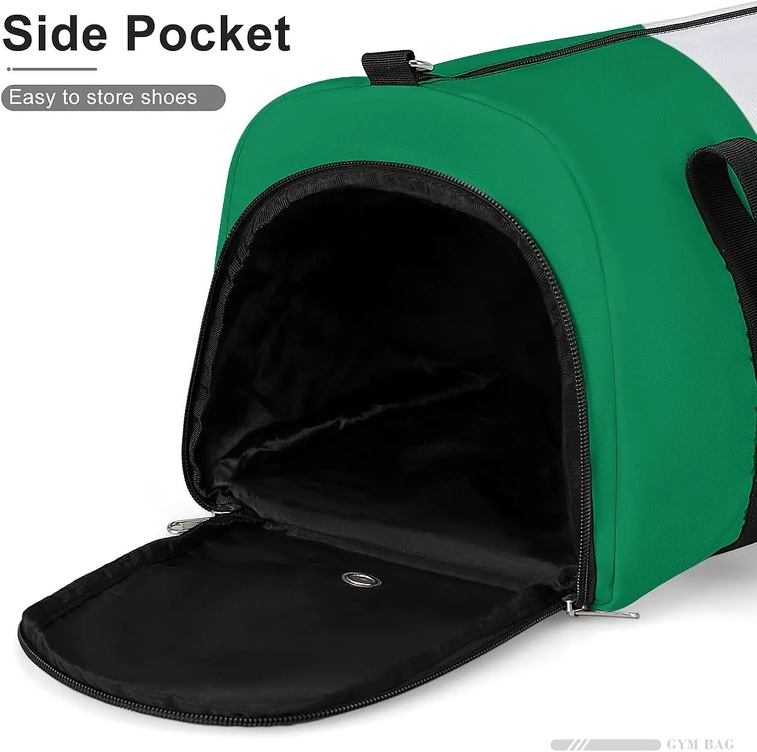 Nigeria Flag Duffle Bag with Shoe Compartment Lightweight Waterproof Gym Bag for Travel Yoga