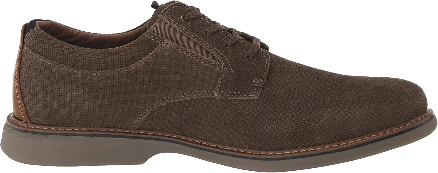 Nunn Bush Men's Otto Plain Toe Oxford Leather Lace Up with Lightweight Sole
