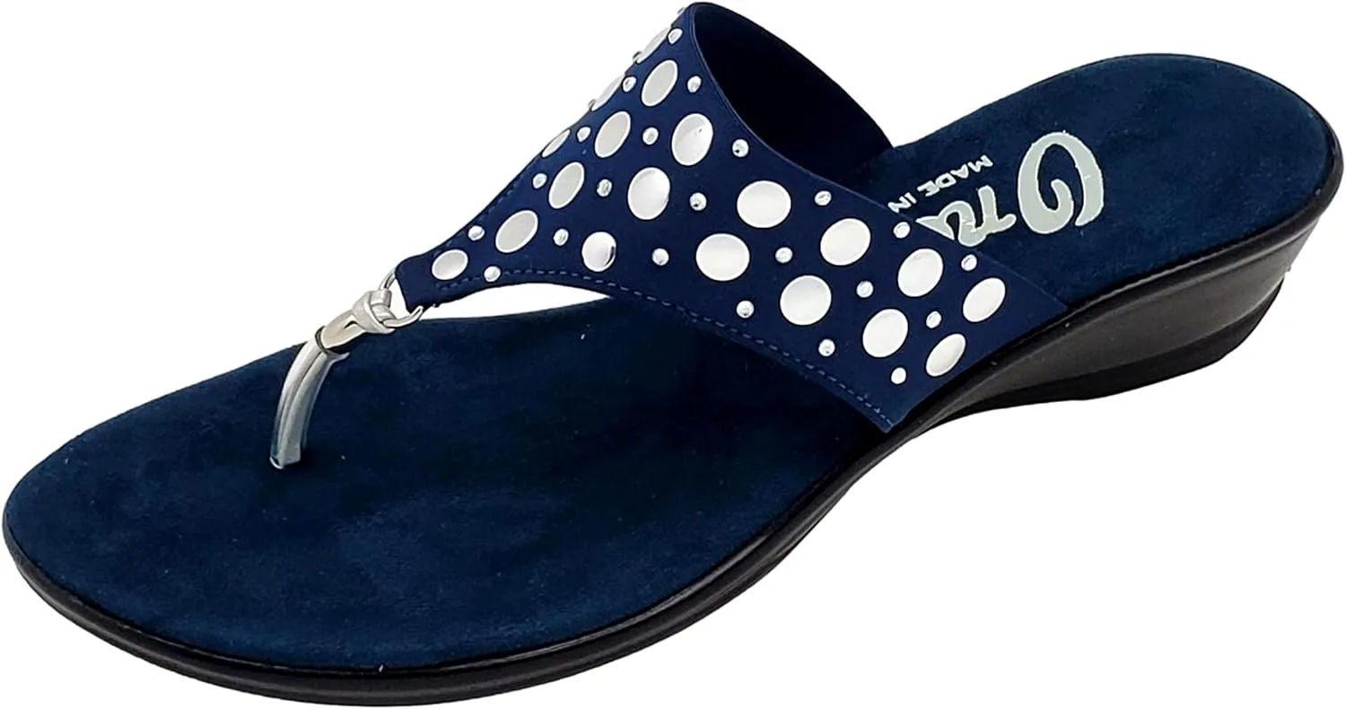 ONEX Womens, Mermaid Wedge Sandals Navy 9 M
