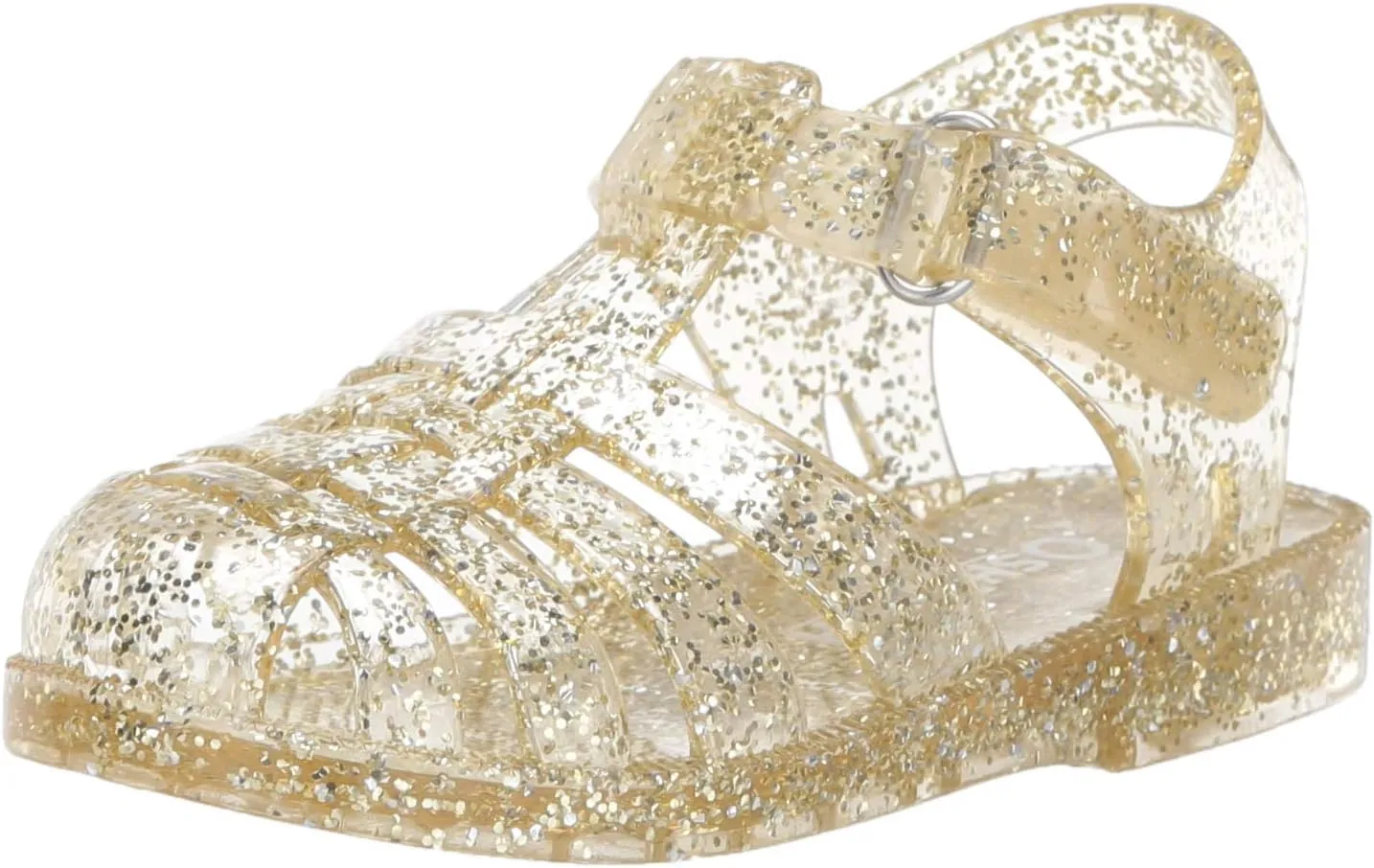 OshKosh B'Gosh Girl's Marie Jelly Sandal, Gold, 7 M US Toddler