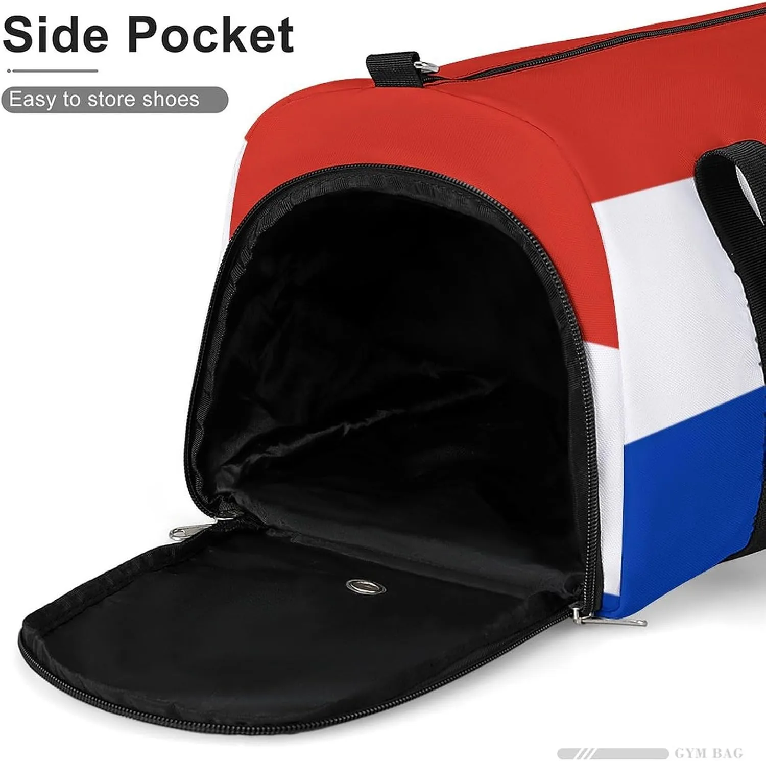 Paraguay Flag Gym Duffel for Boys Girls with Shoe Compartment and Wet Pocket