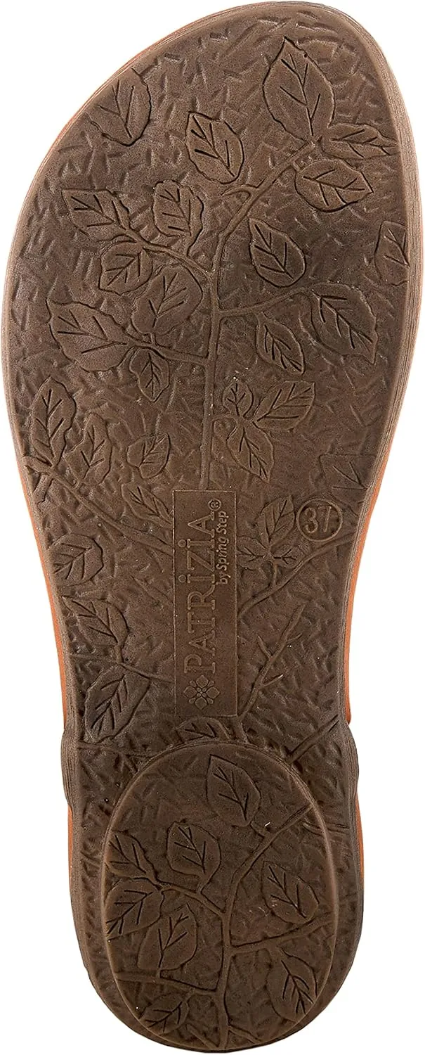 PATRIZIA Spring Step Nectarine Sandals for Womens - Ladies Sandals with Chic Flower Grabbing t-Straps - Casuals Womens Sandals with Stretch Back Strap