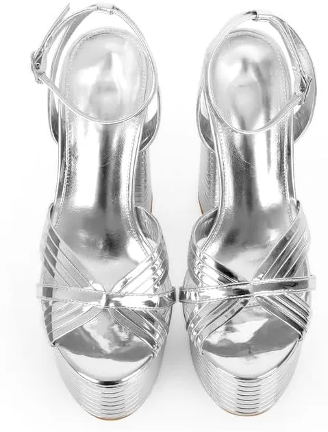 Platform Heels for Women Ankle Strap Chunky High Heel Sandals