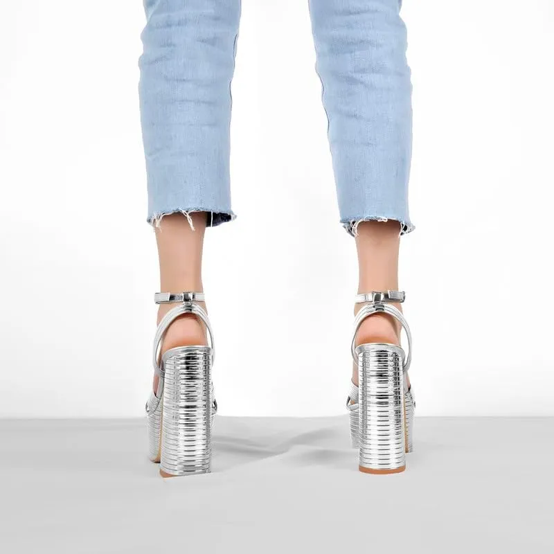 Platform Heels for Women Ankle Strap Chunky High Heel Sandals