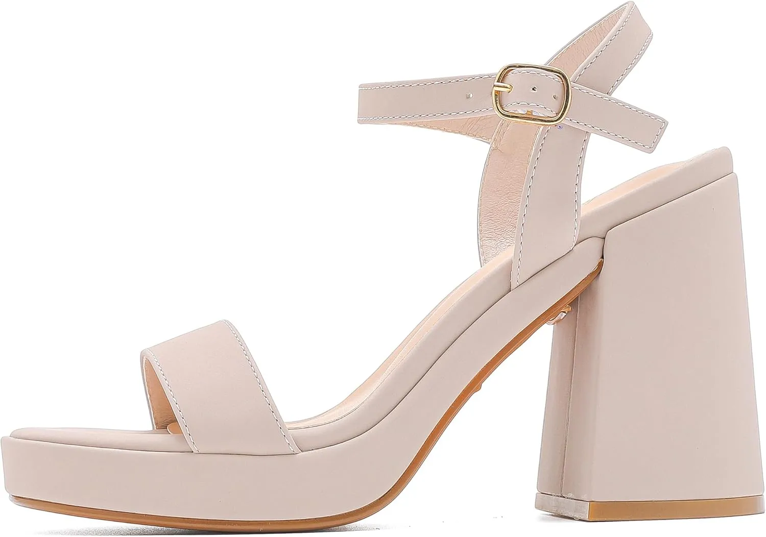 Platform Sandals Women Fashion Block Chunky Heeled Sandals Open Toe High Heels Evening Wedding Party Prom Dance Summer Ankle Strap Dress Shoes