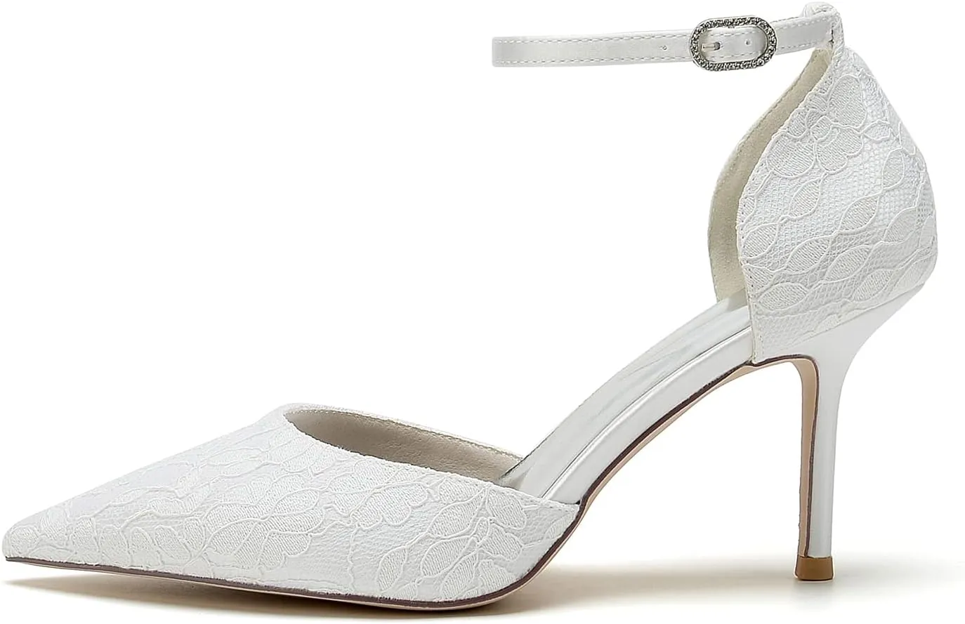 Pumps Heels for Women Dressy Lace High Stiletto Heel Heeled Wedding Shoes Bridal Shoes for The Bride Bridesmaids Dress Shoes