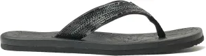 REDVOLUTION New Women's Rhinestone Sandals High | Low Platform T-Strap Jewel Sandals High Wedge Flip Flops