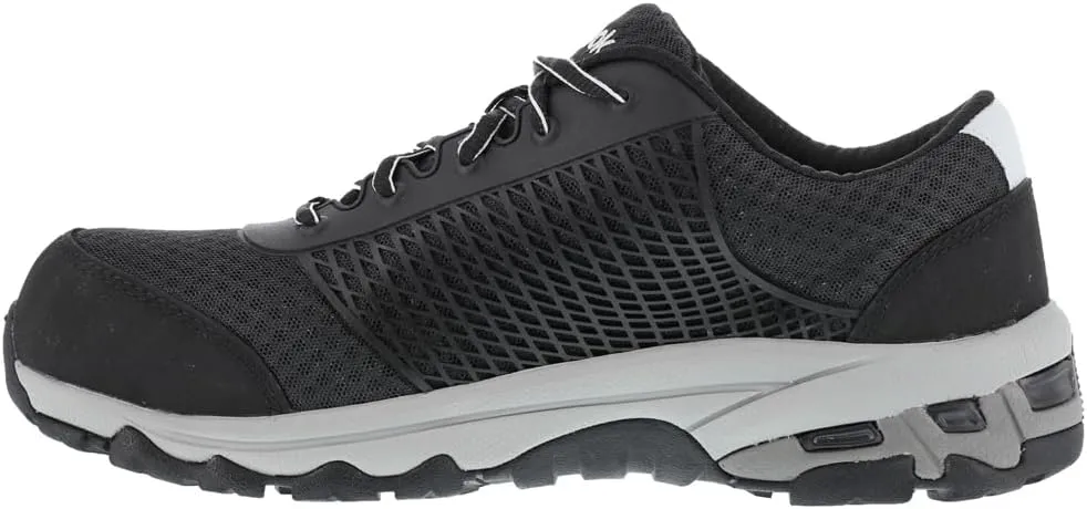 Reebok Work Men's RB4625 Heckler Seamless Athletic Oxford Composite Toe Shoe Black Work & Safety