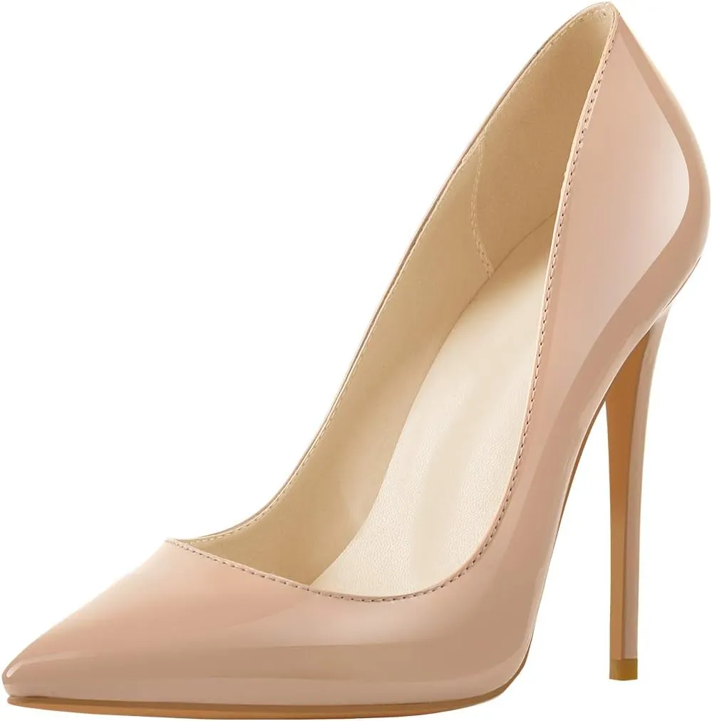 richealnini Womens Pointed Toe Stiletto High Heel Pumps