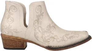 ROPER Womens Ava Southwest Embroidered Snip Toe Casual Boots Ankle Low Heel 1-2" - Brown