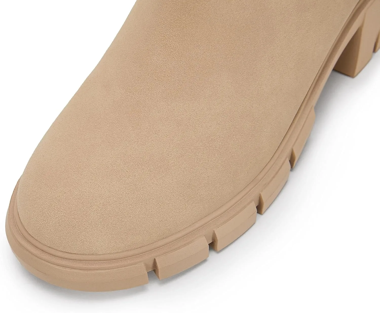 Ruanyu Womens Platform Ankle Boots Elastic Chunky Block Heel Chelsea Booties Lug Sole Non-Slip Combat Shoes