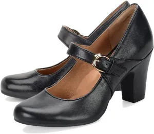 SHODENSE Women Vintage Chunky High Heel Mary Jane Shoes Round Closed Toe Ankle Strap Dress Sandals 3" Block Heels Mary Jane Lolita Pumps Two-Toned Patchwork Buckle Office Lady Wedding Retro 4-11 M US